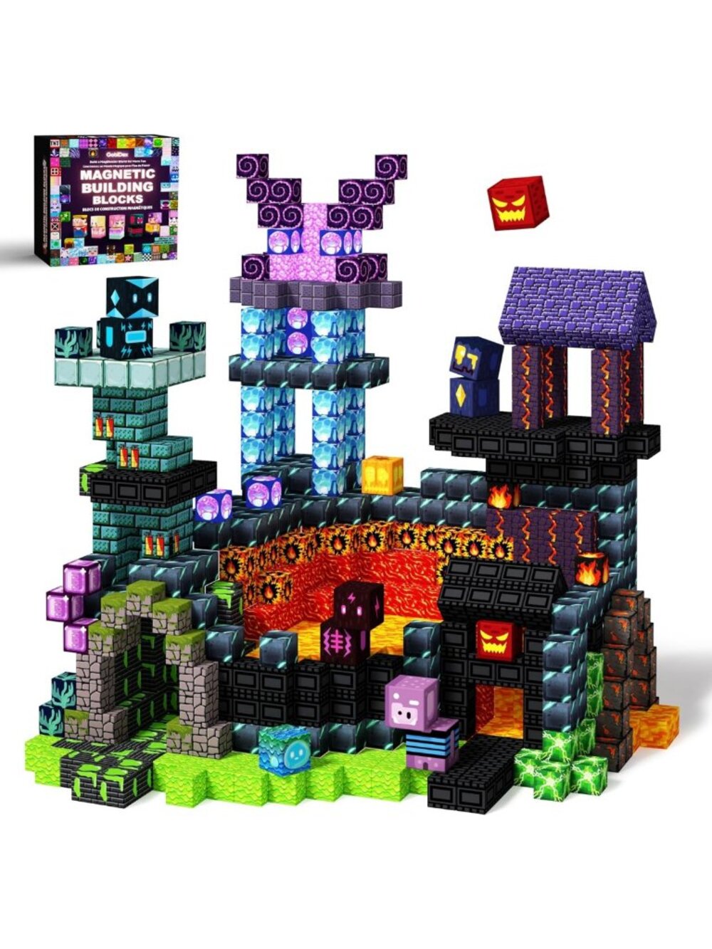 200PCS Magnetic Building Blocks Set for Kids Age 3+ | STEM Educational Toy